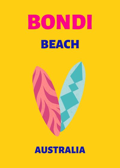 Bondi Beach, Surfplanken op Geel