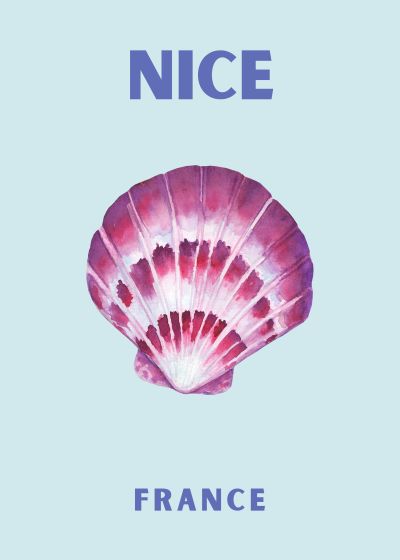 Nice, Schelp in Aquarel