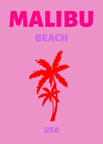 Malibu, Palmboom in Pop-Art