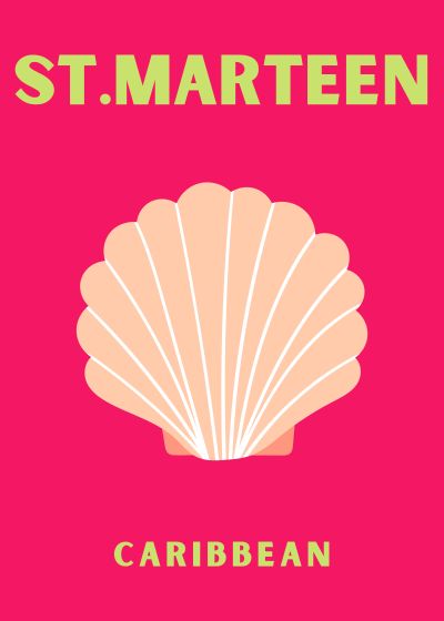 Sint-Maarten, Schelp in Pop-Art