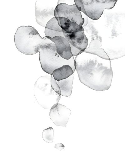 Grijze Bubbels in Aquarel