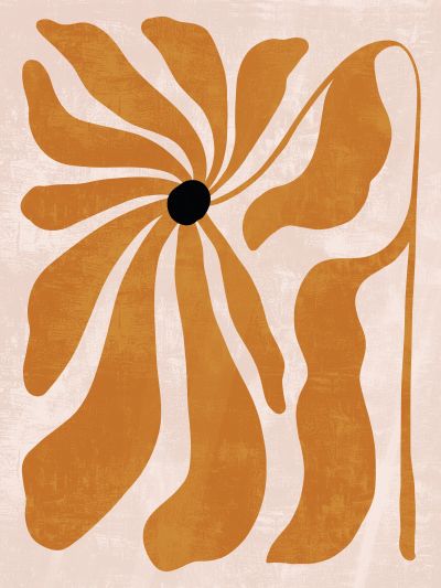 Abstracte Bloem in Oker