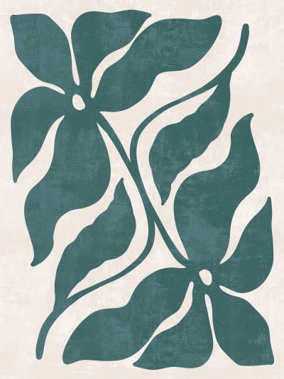 Twee Bloemen met Lange Bladeren