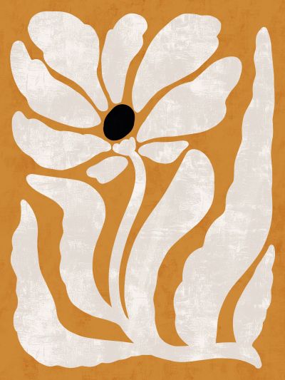 Abstracte Bloem met Bladeren