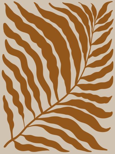 Gebogen Palmblad in Detail