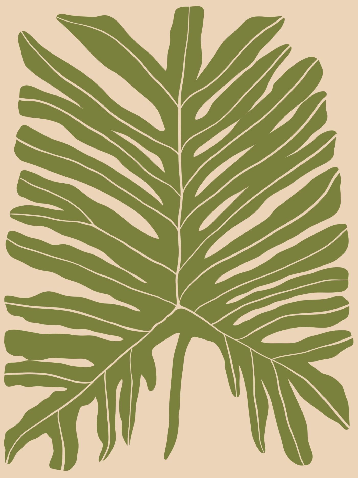 Monstera in Silhouet