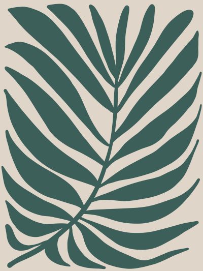 Symmetrisch Palmblad in Detail
