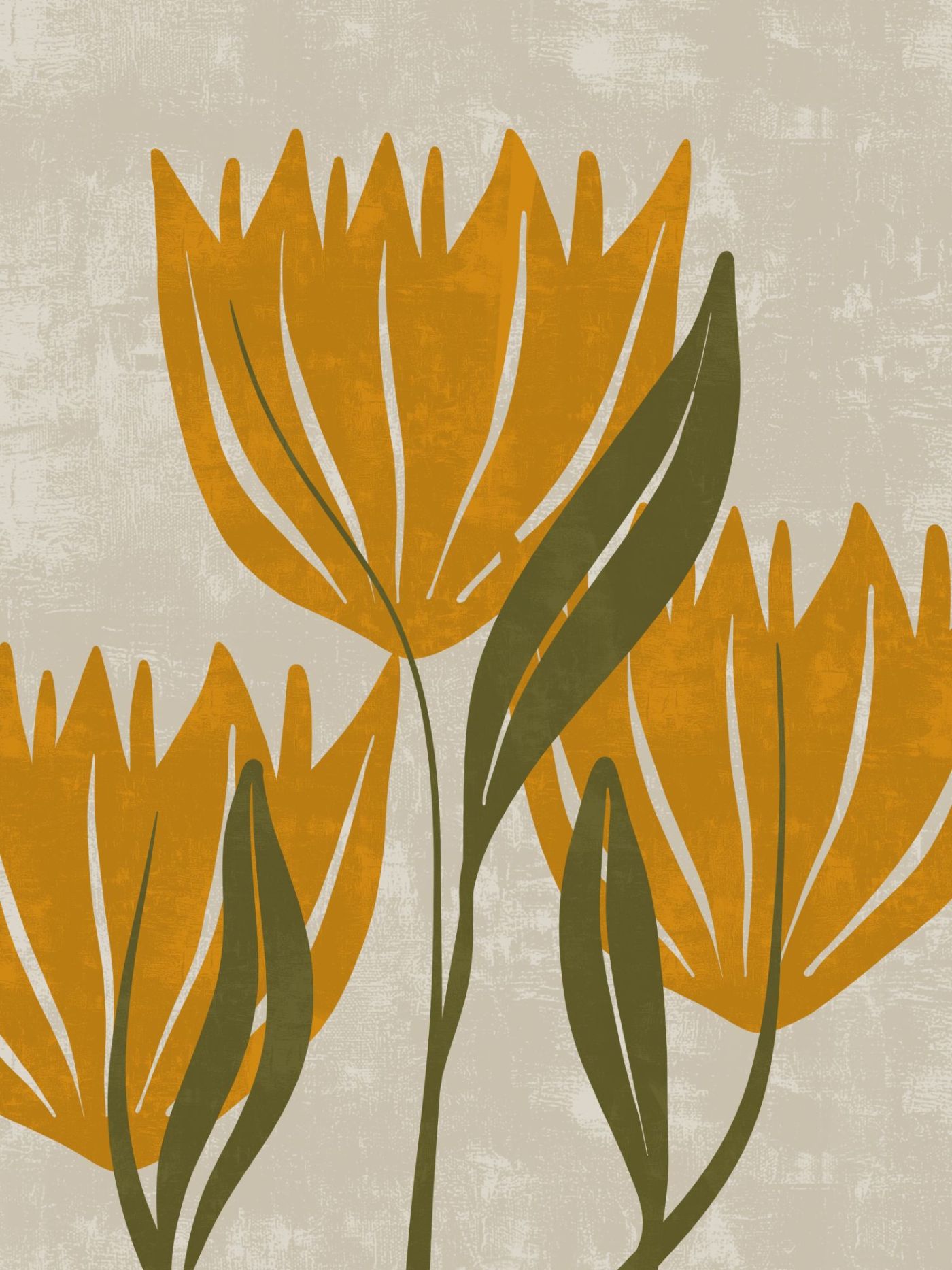 Drie Gele Tulpen