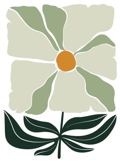 Bloem met Goudgeel Hart