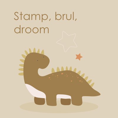 Bruine Dino met Gele Stekels