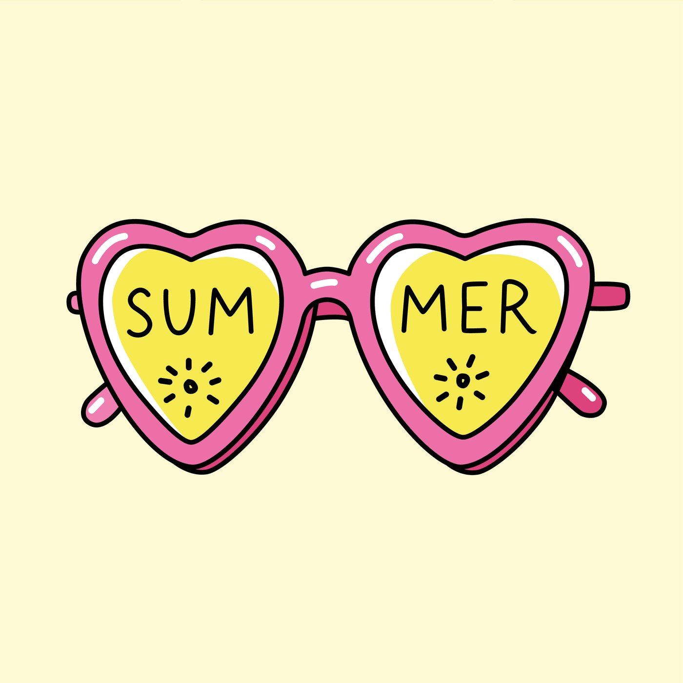Zomer met Hartvormige Zonnebril