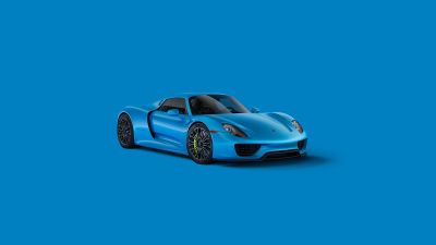 Porsche 918 Spyder in Blauw