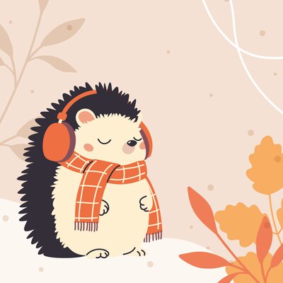 Egel in Herfstkleren