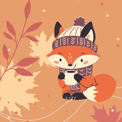 Vos in Herfstsfeer