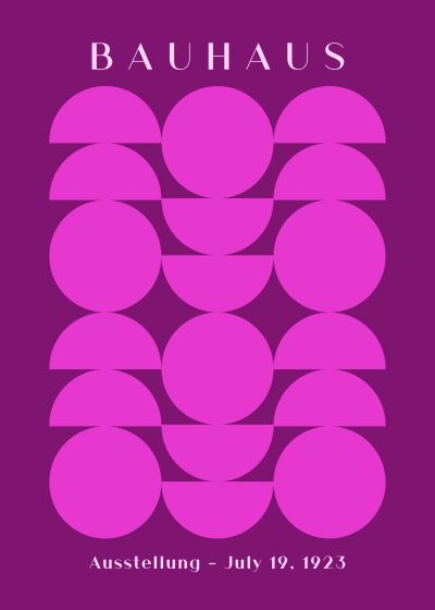 Bauhaus 1923, Halve Cirkels in Roze