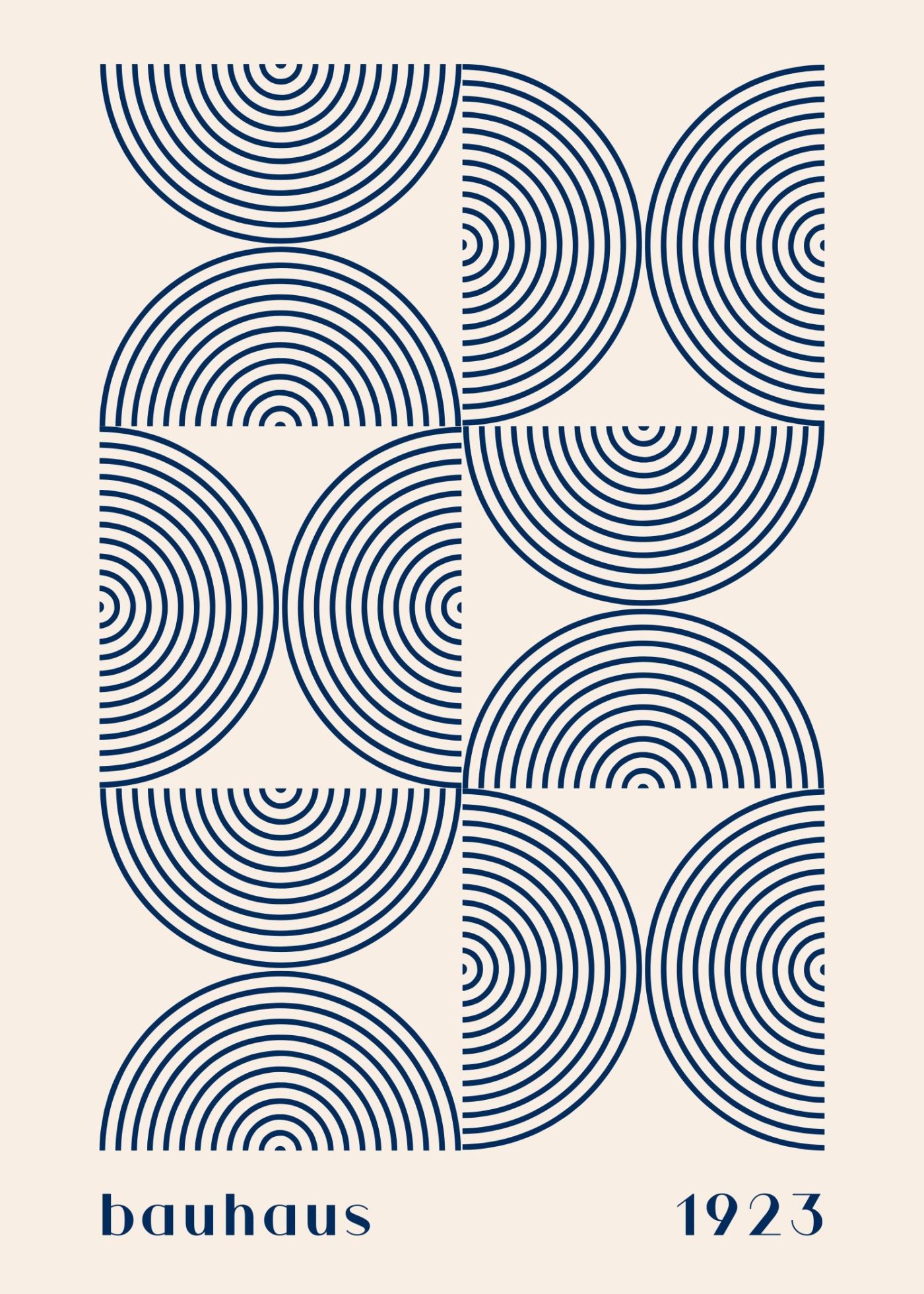 Bauhaus 1923, Symmetrisch Cirkelraster