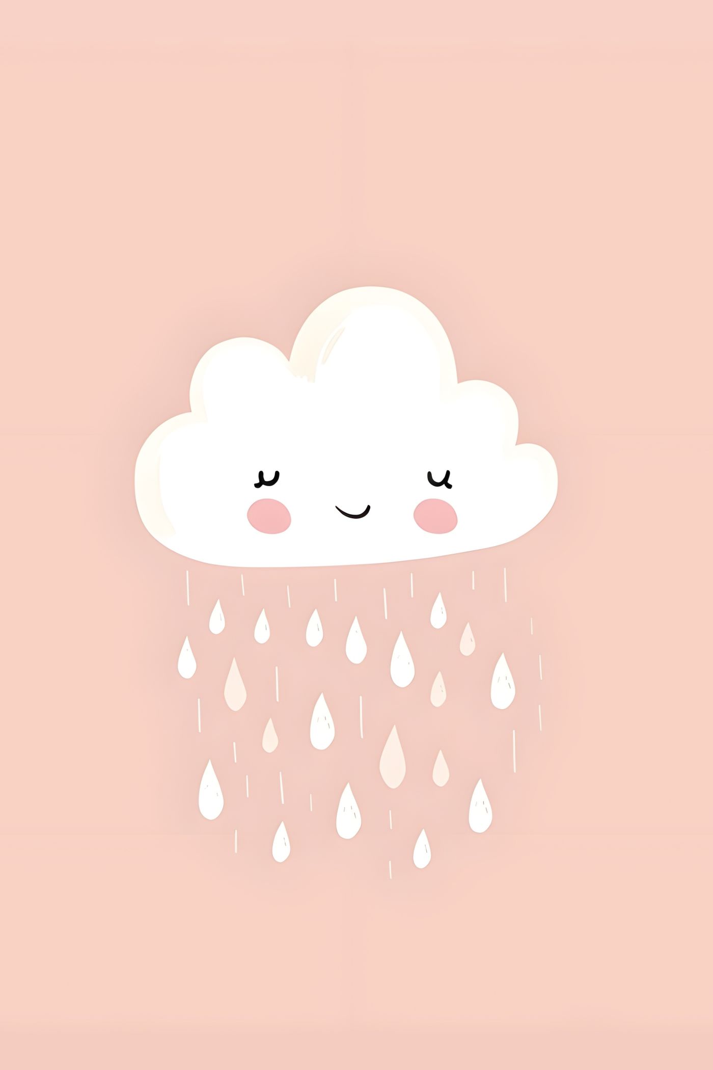 Lachend Regenwolkje op Roze
