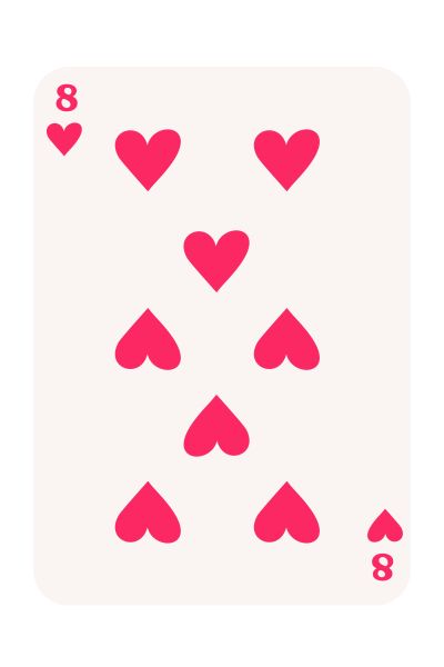 Harten Acht in Roze