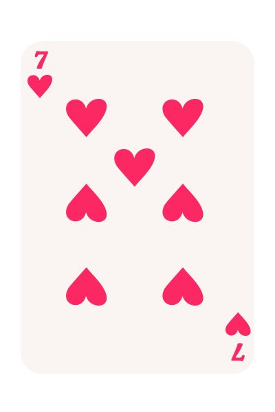 Harten Zeven in Roze