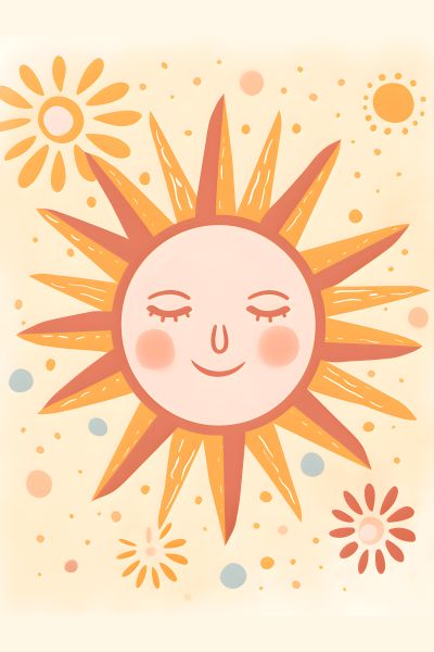 Slapende Zon met Zonnetjes
