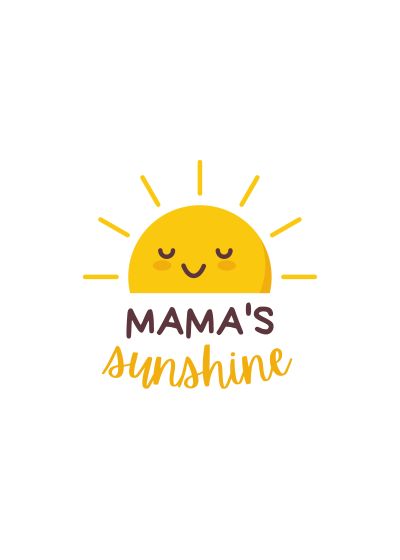 Lachend Zonnetje voor Mama