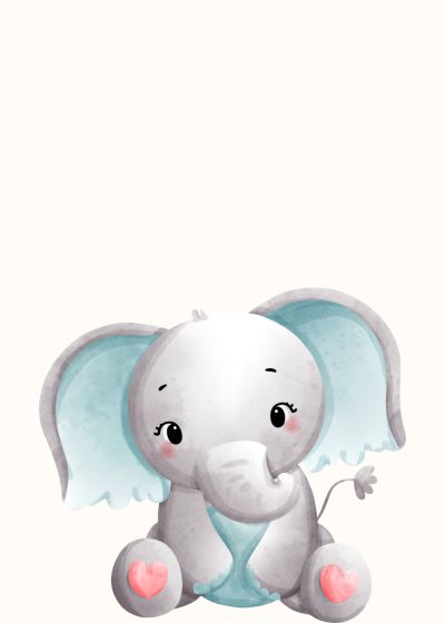Olifant met Hartjes op de Voeten