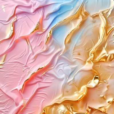 Gekreukte Folie in Roze en Goud