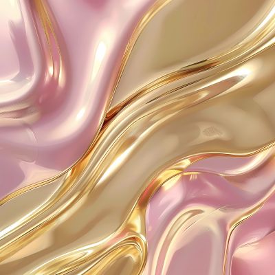 Glanzende Vouwen in Crème en Goud