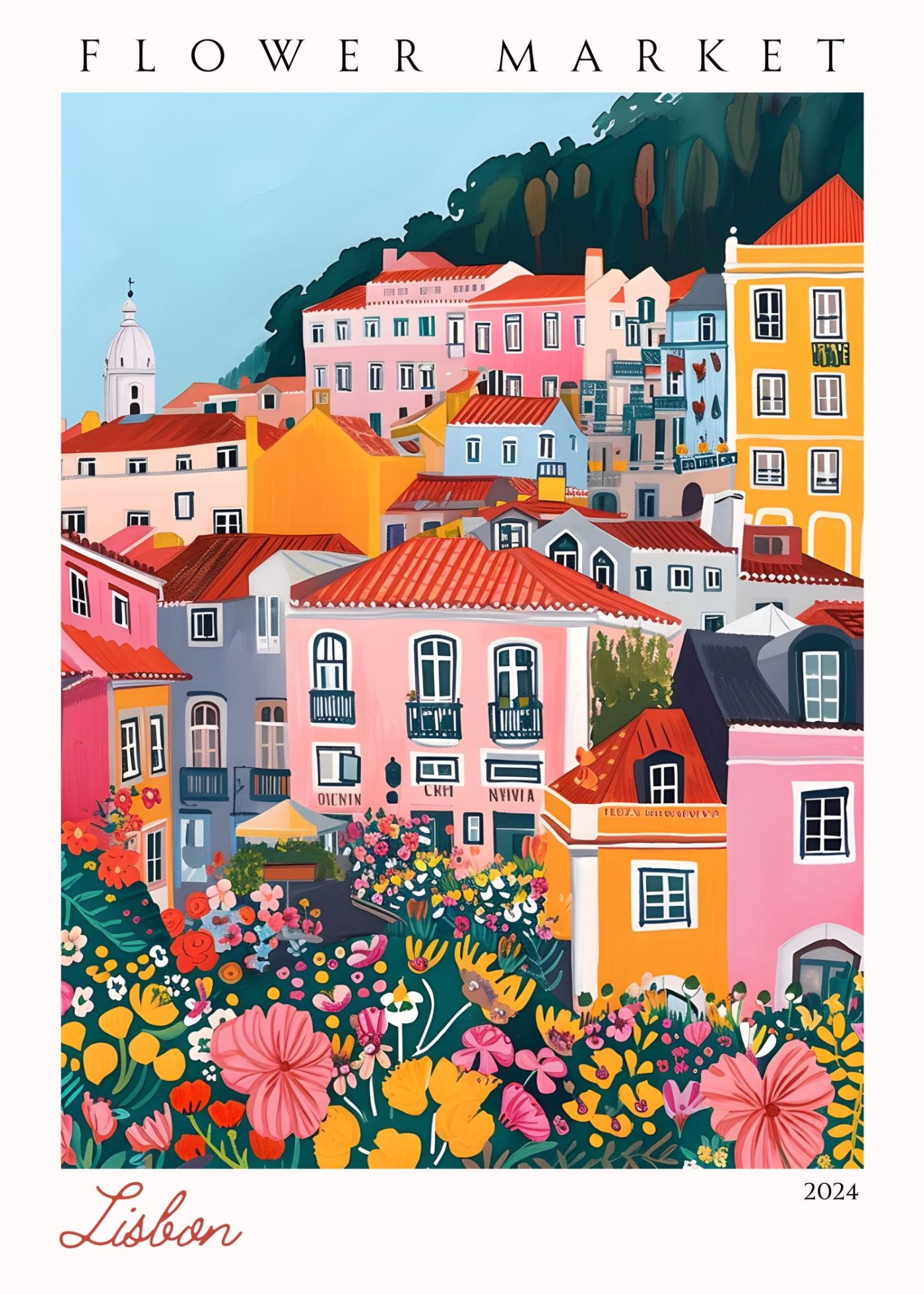 Bloemenmarkt in Lissabon