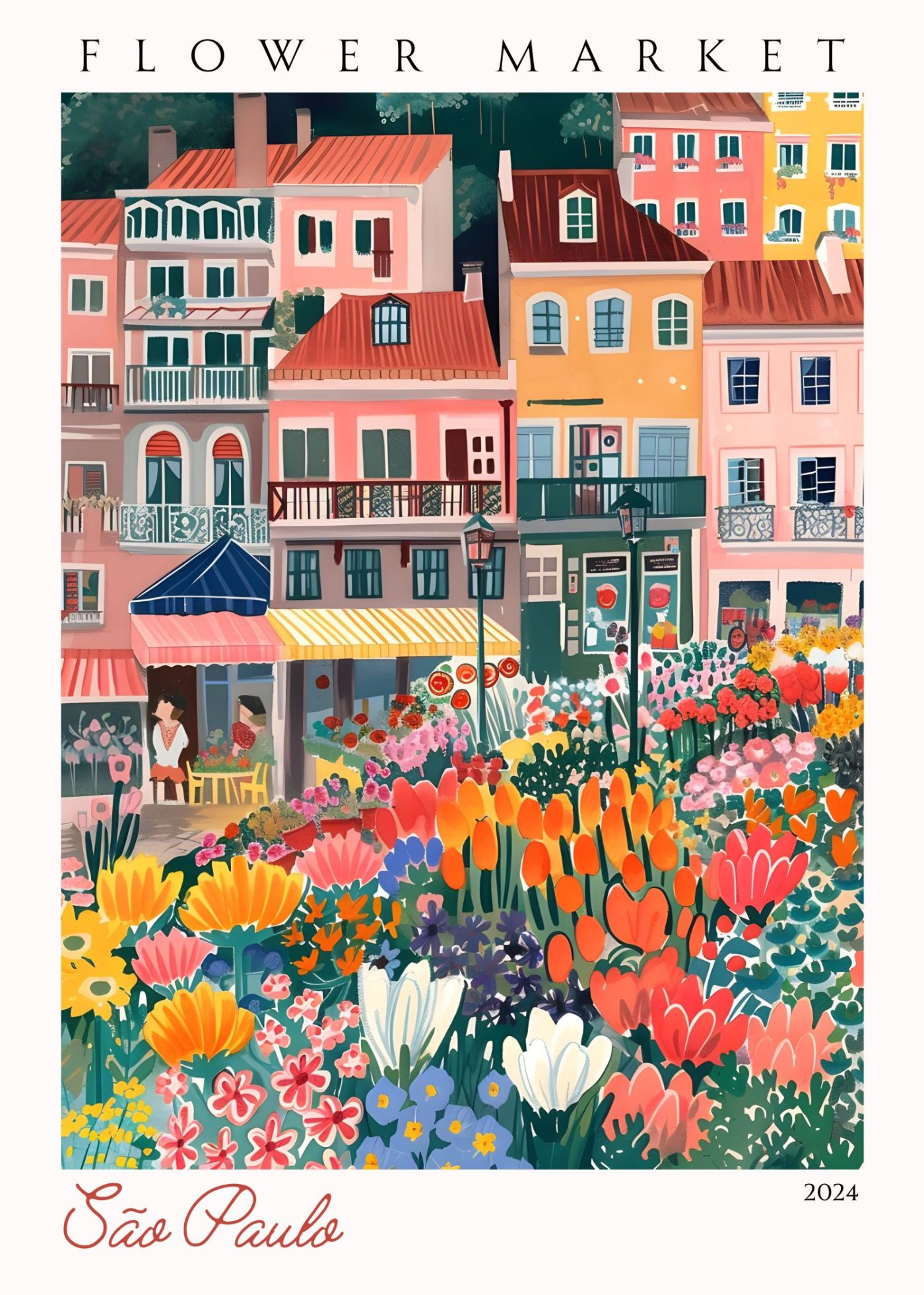 Bloemenmarkt in São Paulo