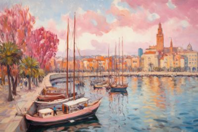 Impressionistische Roze Haven